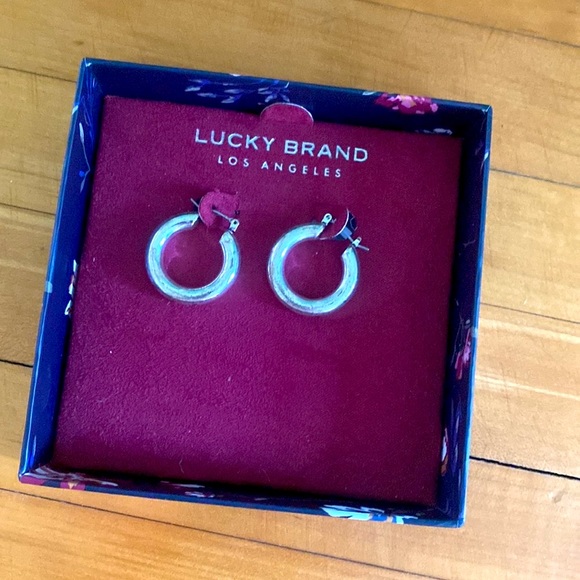 Lucky Brand Silver Hoops - Picture 3 of 7